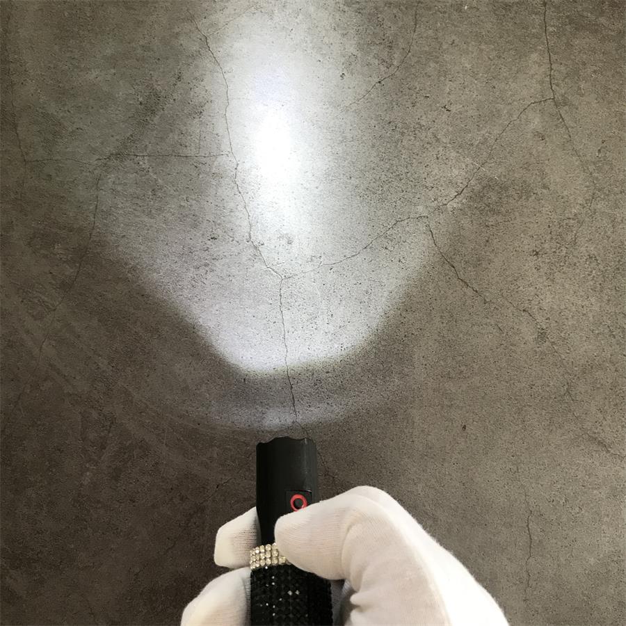 Diamond Veneer Design Pocket Flashlight Stun Gun Self Defense EDC