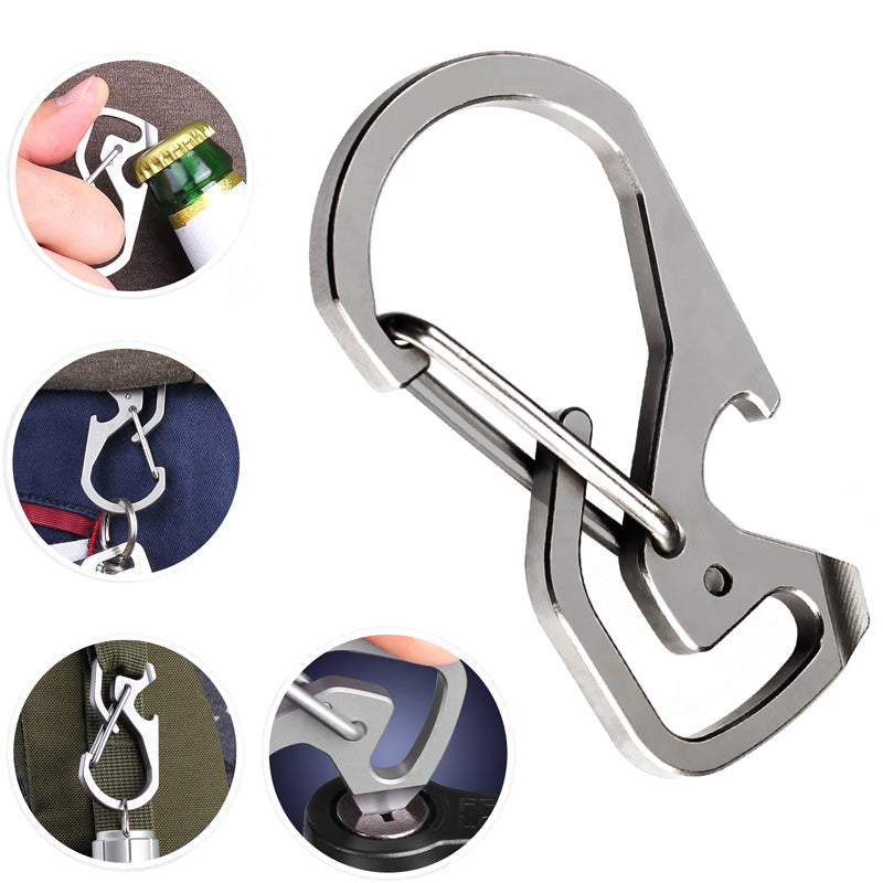 Tacray Multifunctional Titanium Keychain Lanyard EDC with Pocket Knife