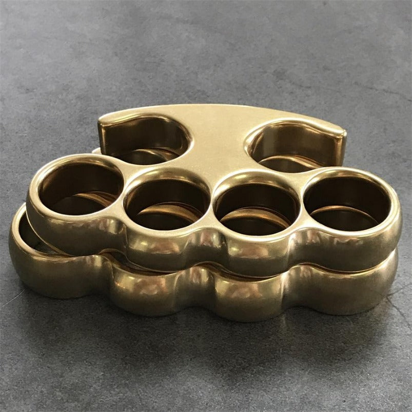 Classic Stonewashed Brass Knuckle Duster EDC