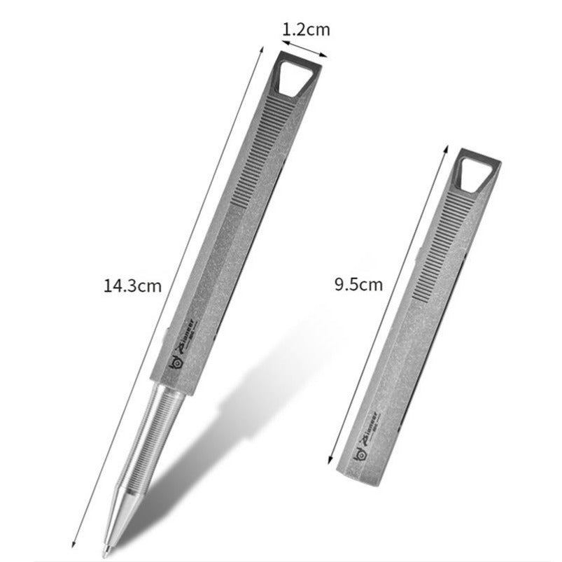 Caneta portátil tática de liga de titânio TC4 com descompressão deslizante