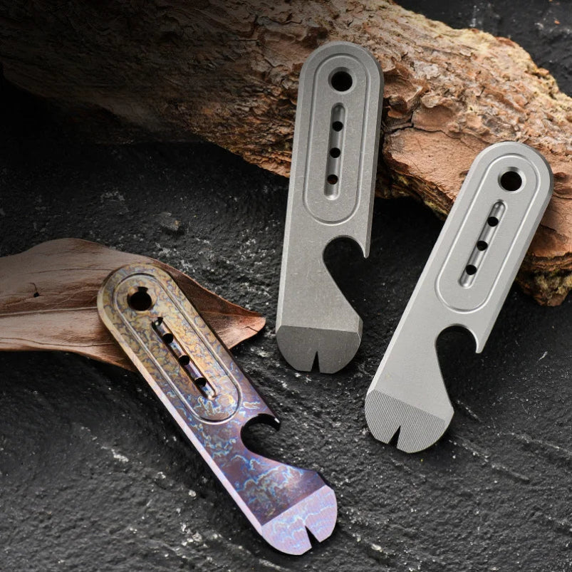 Personalized Colorful Key Charm Multifunctional Titanium Pry Bar