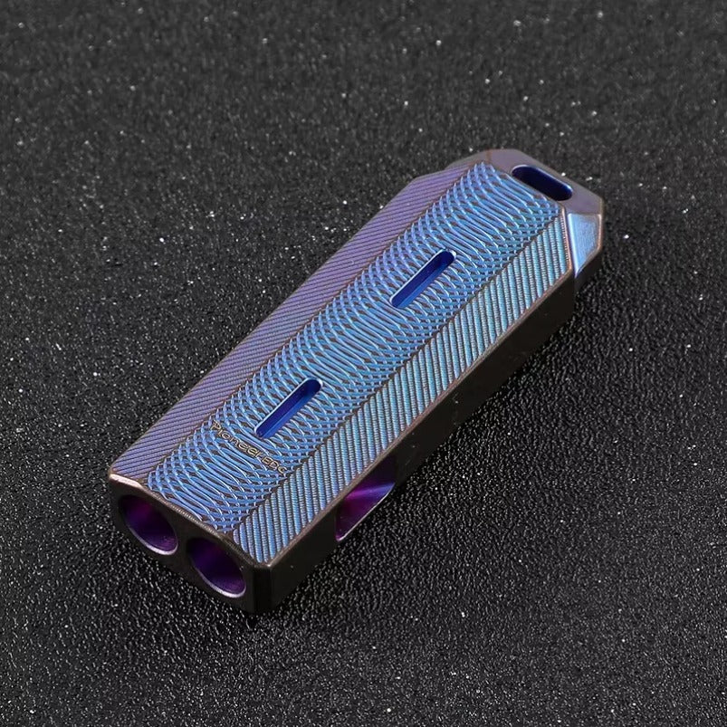 Novo tubo duplo de liga de titânio com apito de áudio alto e som explosivo