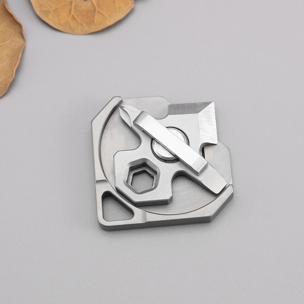 Creative Design Titanium Alloy Mini Multi-function Keychain Knife EDC