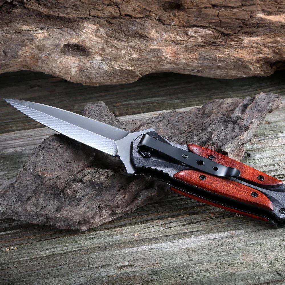 BM Wooden Handle Folding Knife Hunting Knives