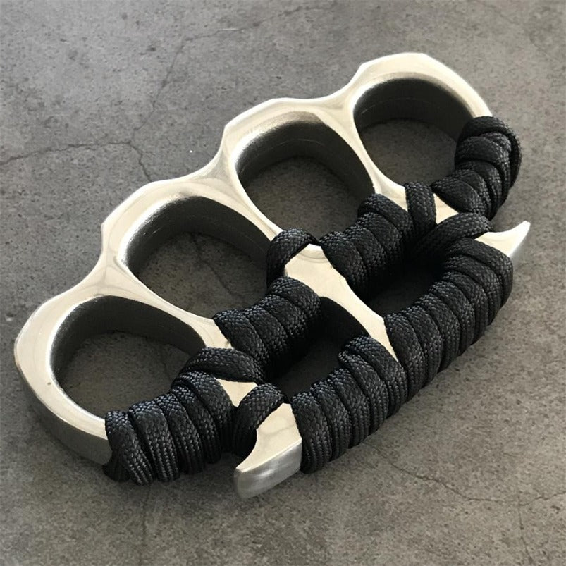 Hard Steel Knuckles Big Finger Hole Self Defense EDC