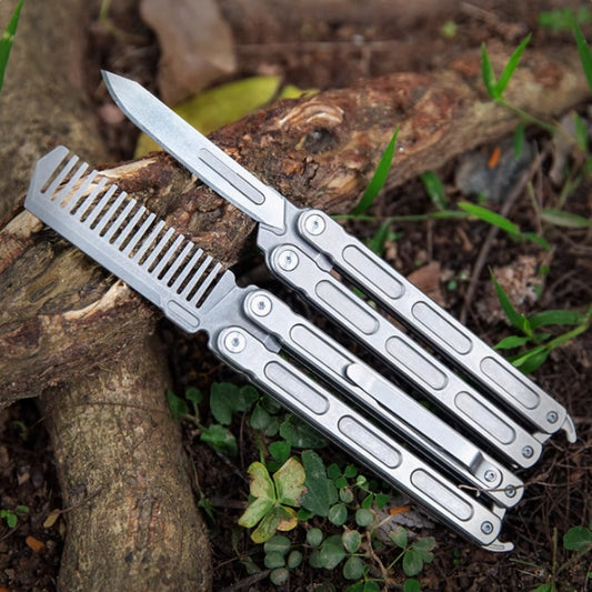 TC4 Outdoor Titanium Alloy Knife Butterfly Comb Bottle Opener EDC