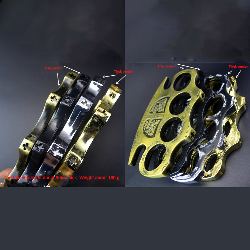 Warrior-Thickened Hard Brass Knuckle Duster Boxing Defense EDC