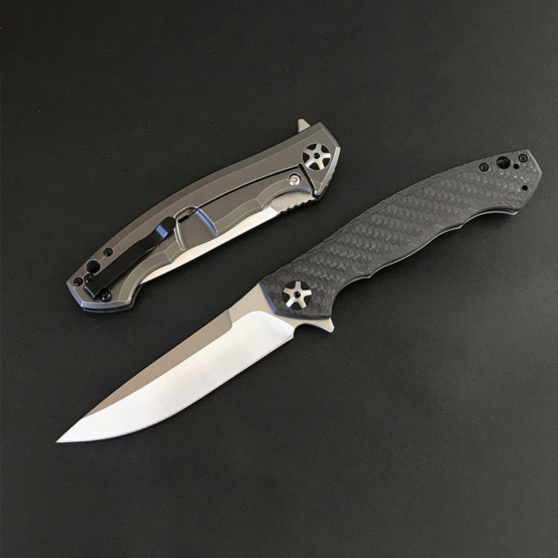 Carbon Fiber Titanium Handle S35VN Blade 0452 Folding Knife