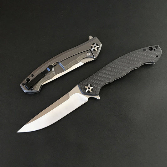 Carbon Fiber Titanium Handle S35VN Blade 0452 Folding Knife