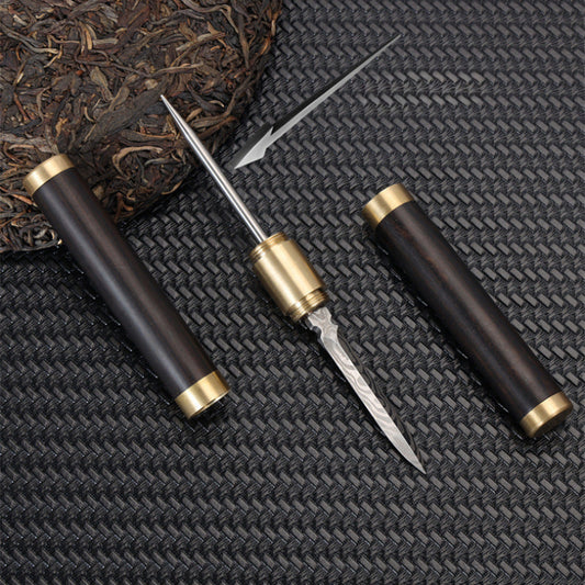 Blackwood Brass Stainless Steel Awl Tea Needle Tea Knife Self-Defense EDC