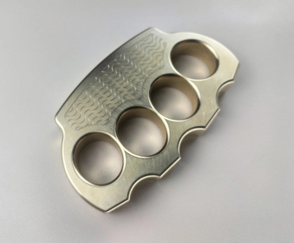 Lucky Fan-Hard Solid Pure Brass Knuckle Duster Defesa EDC