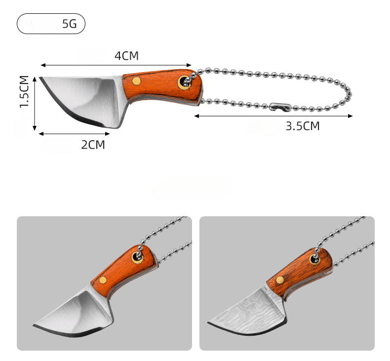 Mini coltello portachiavi ascia non confezionata ciondolo creativo