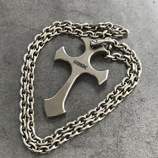 GODEDC Titanium Cross Knuckle Necklace Decoration Pendant EDC