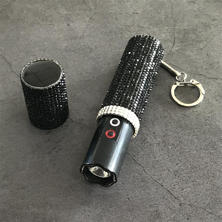 Diamond Veneer Design Pocket Flashlight Stun Gun Self Defense EDC