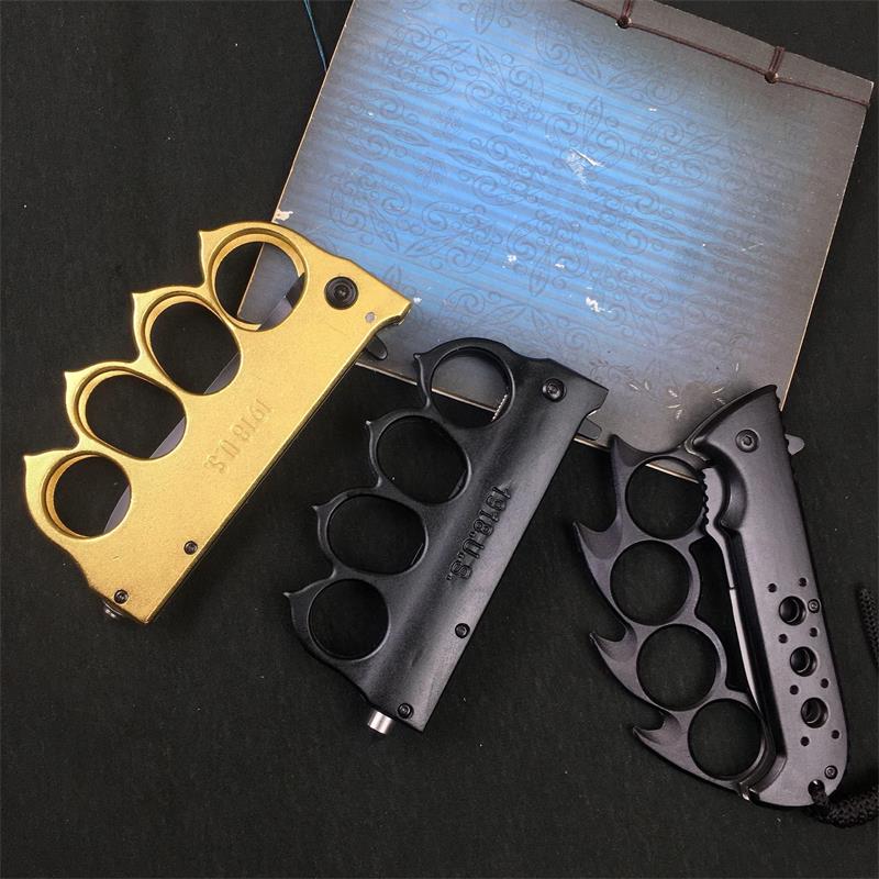 Folding Knife Knuckle Duster Outdoor Hunting Protective Gear