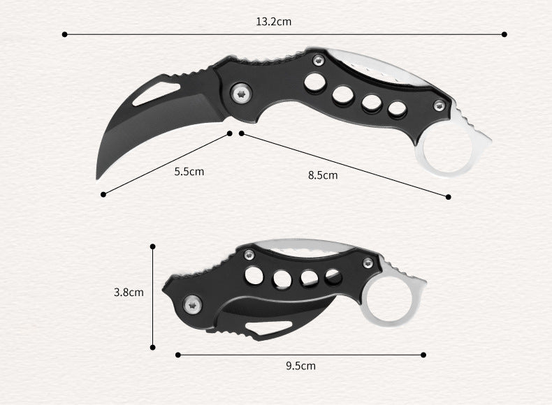 With Holes Portable Outdoor Claw Knife Folding Knives EDC Tool