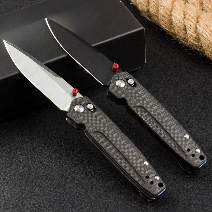 BM485 D2 Blade Carbon Fiber Handle Folding Knife
