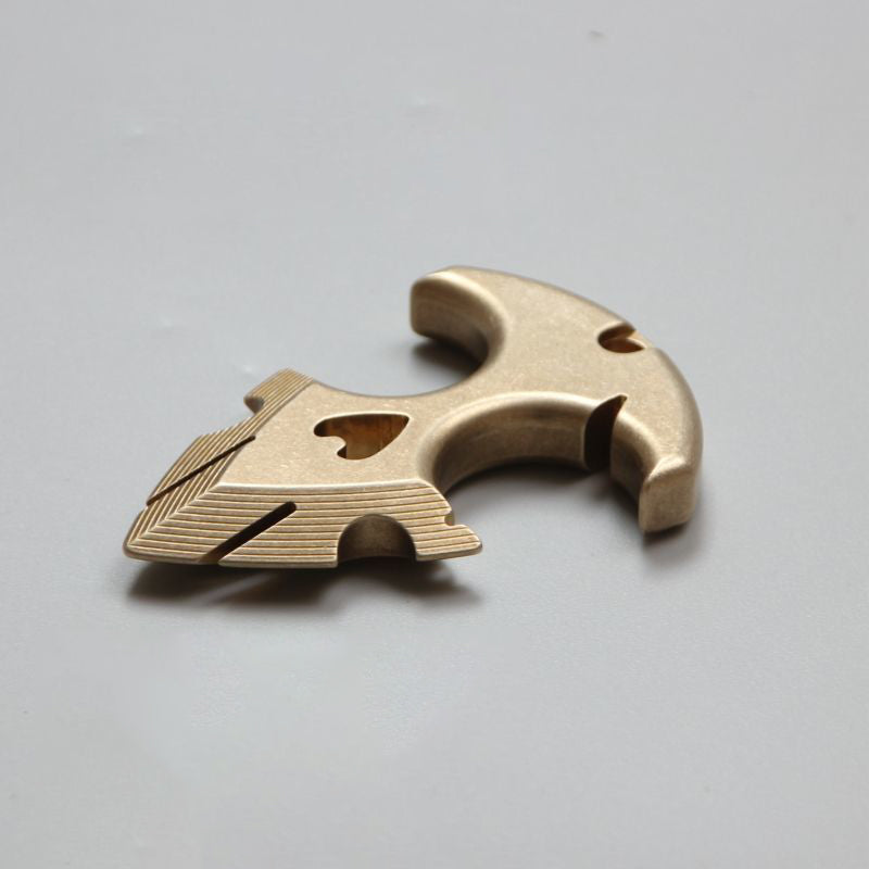 Brass Knuckle Duster Self Defense Decoration Pendant EDC