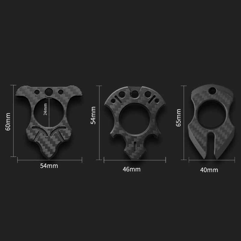 Various Types Carbon Fiber Single Finger Knuckles Duster EDC