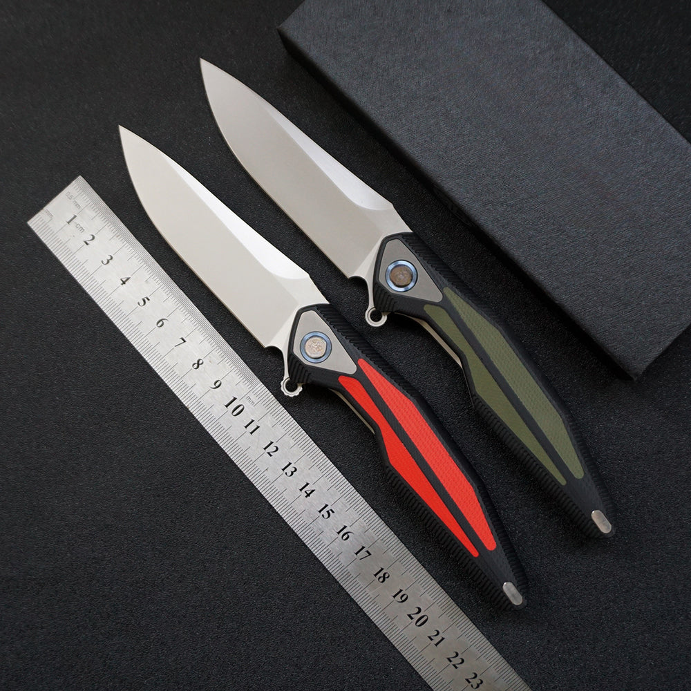 154 Steel G10 Chromatic Handle  Folding Camp Pocket Knife