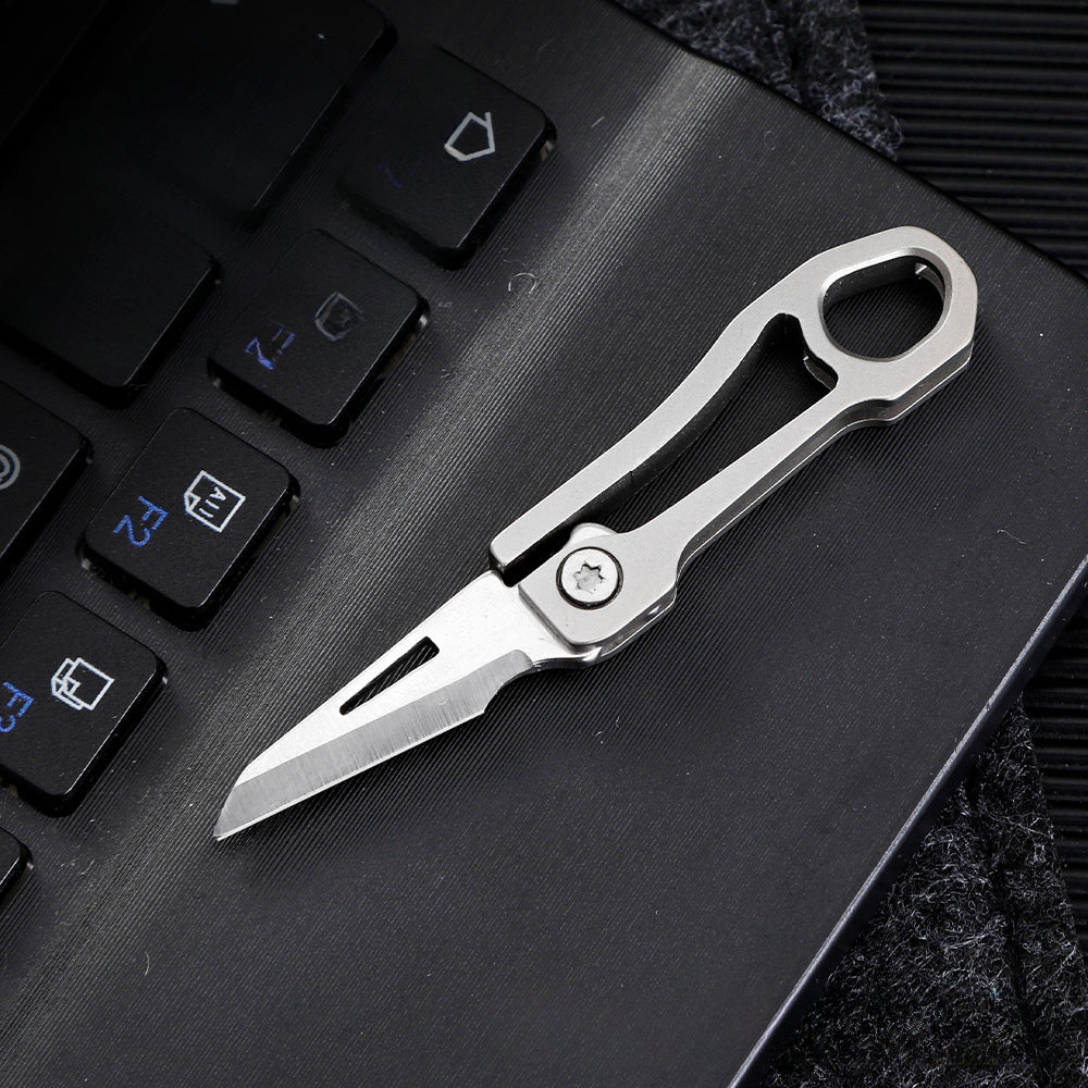 High Quality TC4 Mini Folding Knife Portable Sharp Box Opener EDC