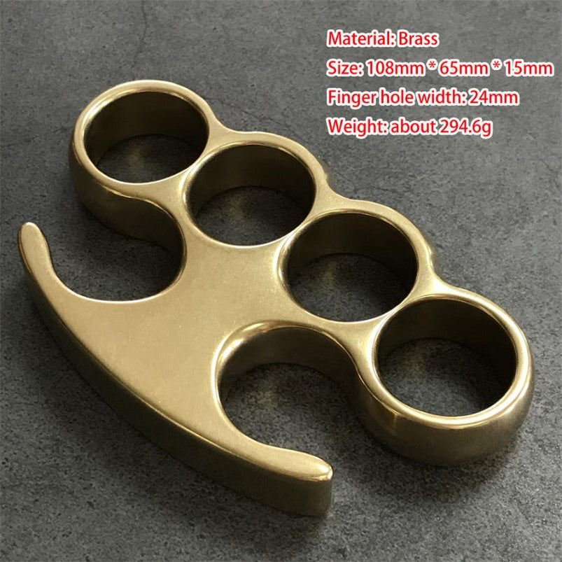 Classic Stonewashed Brass Knuckle Duster EDC