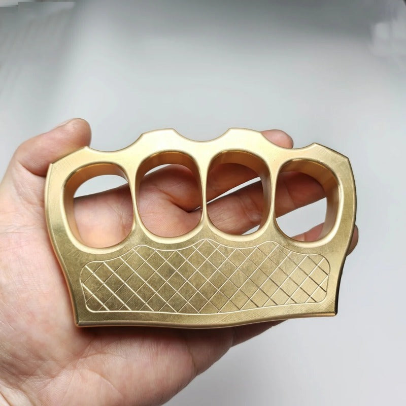 Lucky Fan-Hard Solid Pure Brass Knuckle Duster Defesa EDC
