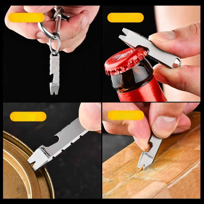 Liga de titânio Mini Crowbar Opener Tide Play Hanging