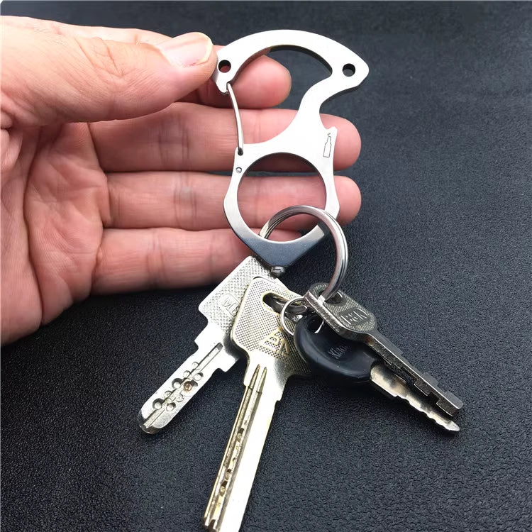 Single Finger Knuckle Duster Keyclip Portable Defense Accessory