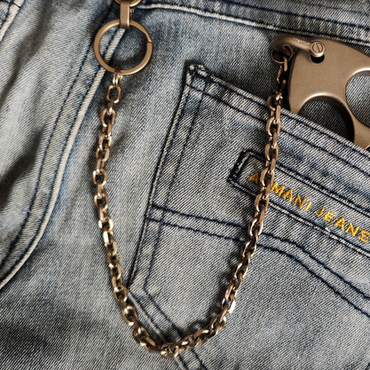 12in Titanium Keychain Wallet Chain Ultra Lightweight Anti-Allergy