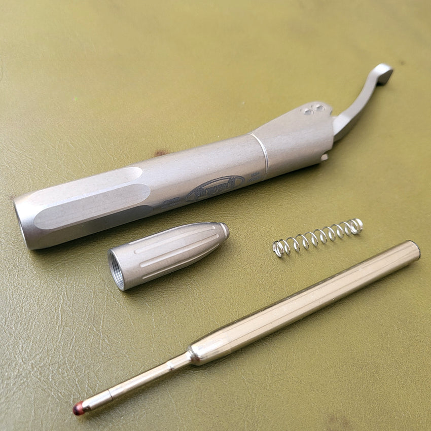 Pure Titanium Siphon Pen Thunderstrike Eight-Sided Walking Pen