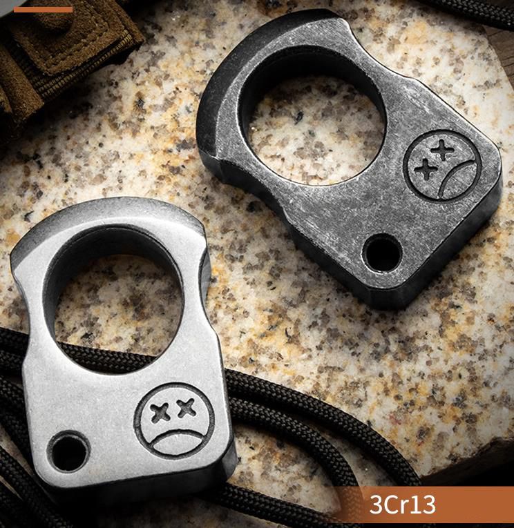 Crying Face-Steel One Finger Knuckles Outdoor Portable EDC