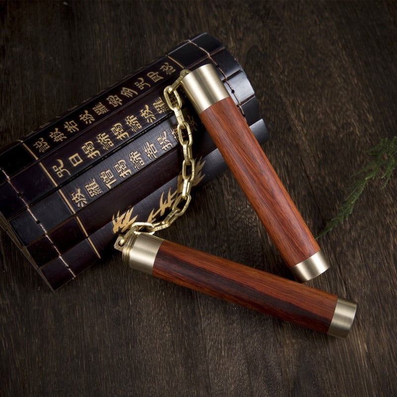 Rosewood Collection Edition Nunchaku Two-in-One Portable Martial Arts EDC