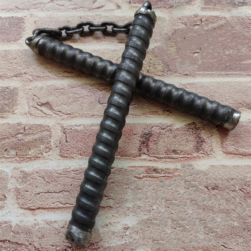 Hollow High Speed Steel Thread Anti-Skid Nunchaku Defense Equipment