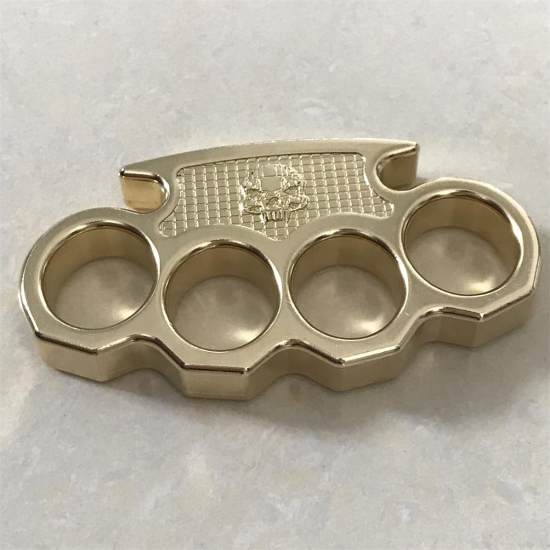 Brass Classic Skull Mini Knuckle Dusters Self Defense EDC