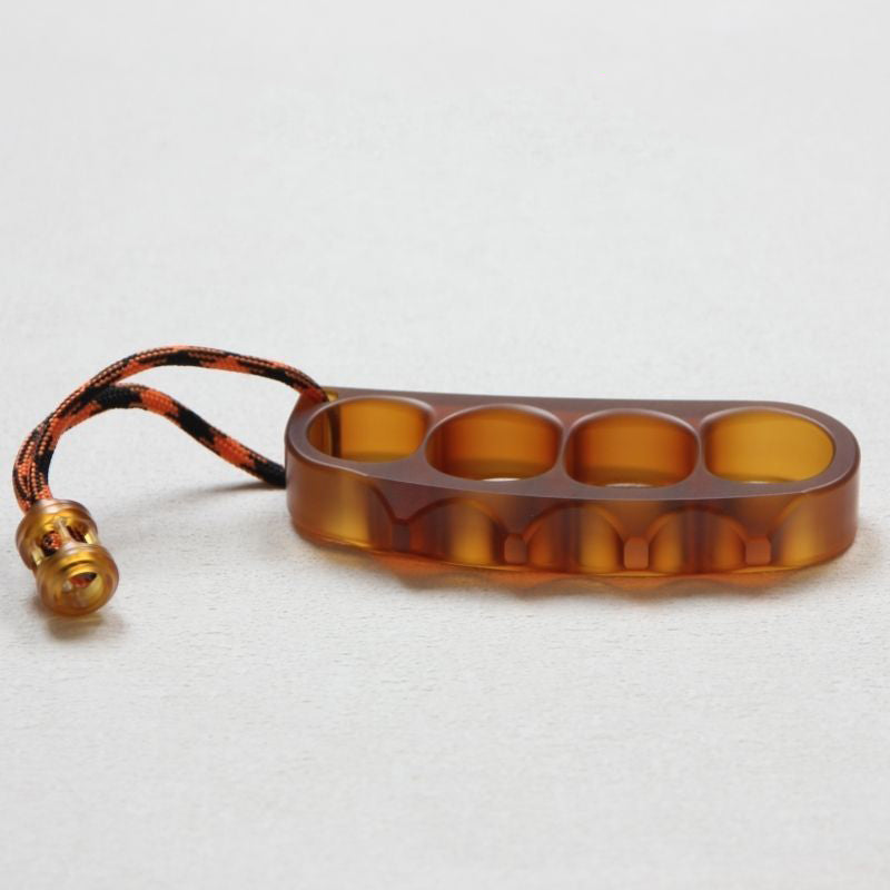 Pea- Amber Knuckle Duster Self Defense Training EDC Tool