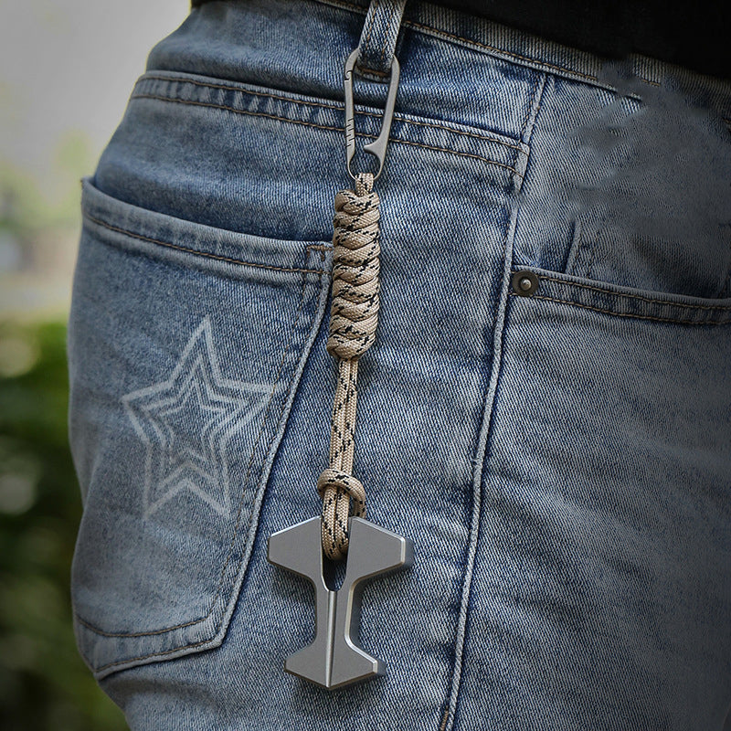 Con cordino Mini tirapugni in acciaio di precisione spesso