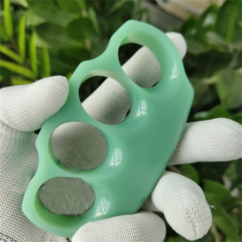 Verde G10 Não-metálico Knuckle Duster Artes Marciais Prática EDC