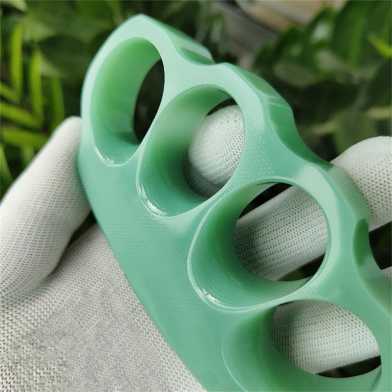 Verde G10 Não-metálico Knuckle Duster Artes Marciais Prática EDC
