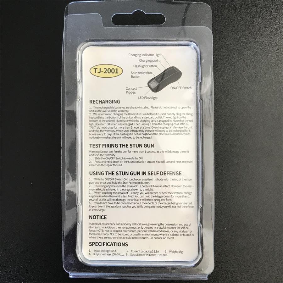 LED Light Car Key Electric Striker Electric Stun Gun