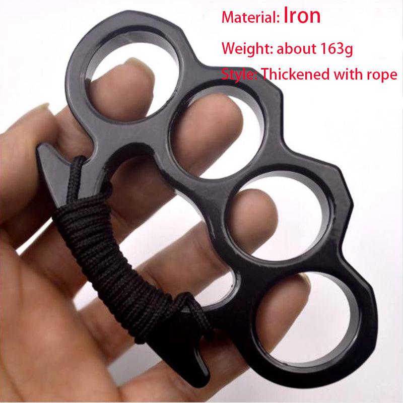 Classic-Iron Knuckle Duster Safety Defense Window Breaker Strumento EDC