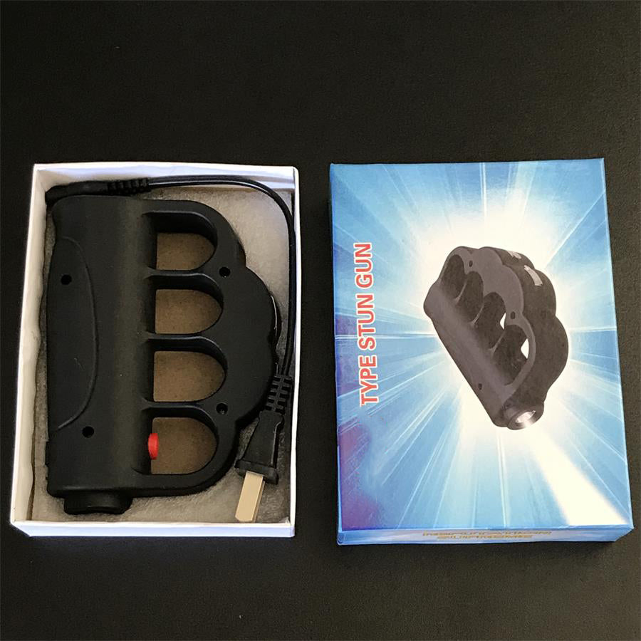 Multifuncional LED Light Knuckle Duster Stun Gun Choque Elétrico