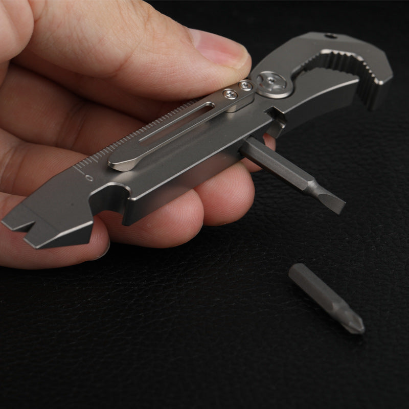 Titanium Pry Bar Hex Wrench Screwdriver Bottle Opener EDC