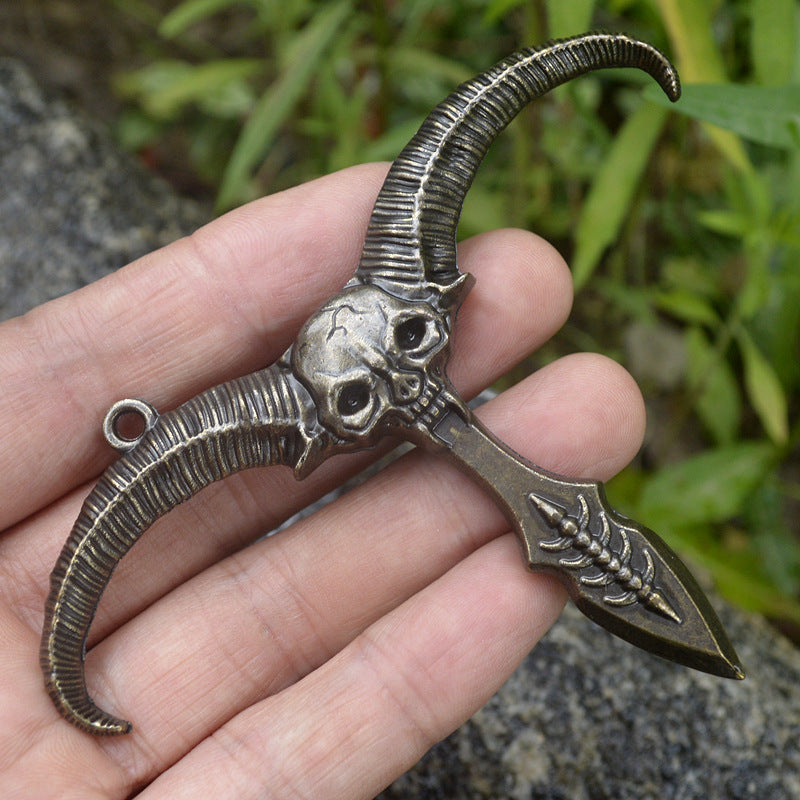 Vintage Ornament Pendant Body Defense Knuckle Copper Sleeve