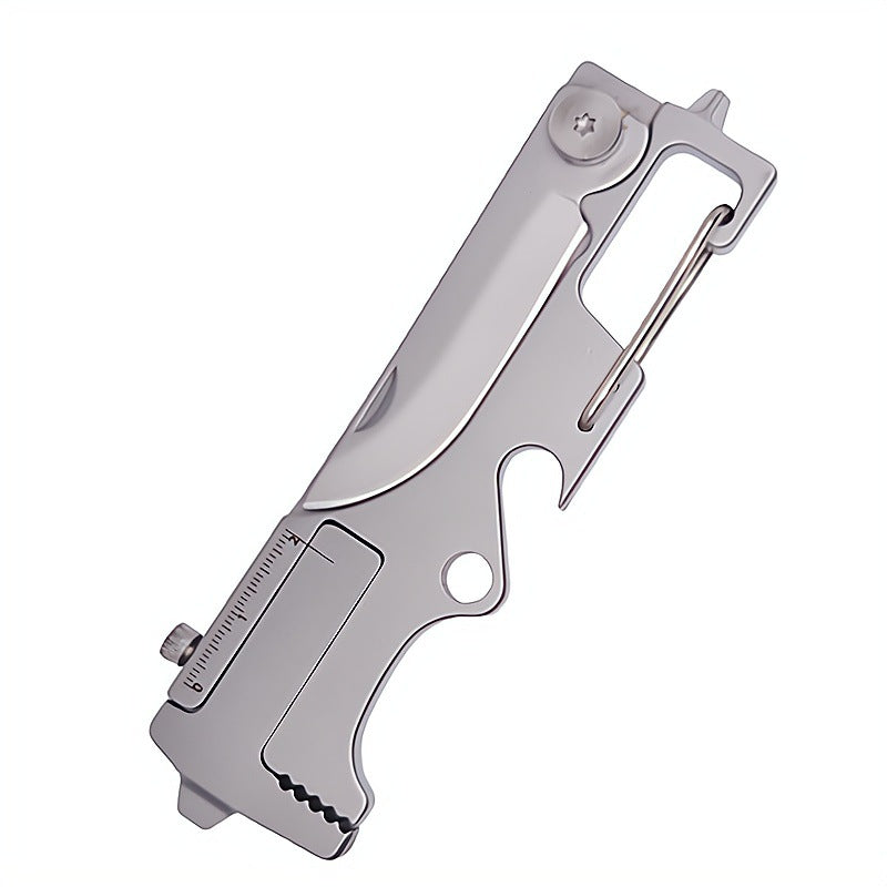 Stainless Steel Multi Tool Mini Knife Beer Opener Keychain Pendant EDC