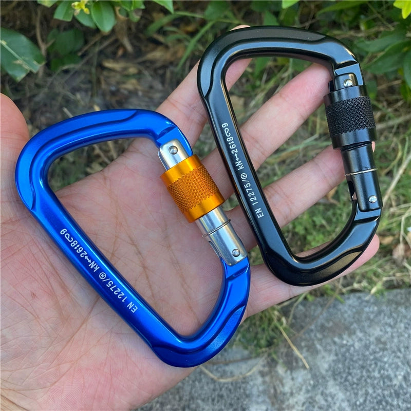 Aluminum Ascent Climbing D-Lock Carabiner Outdoor Safety Clasp