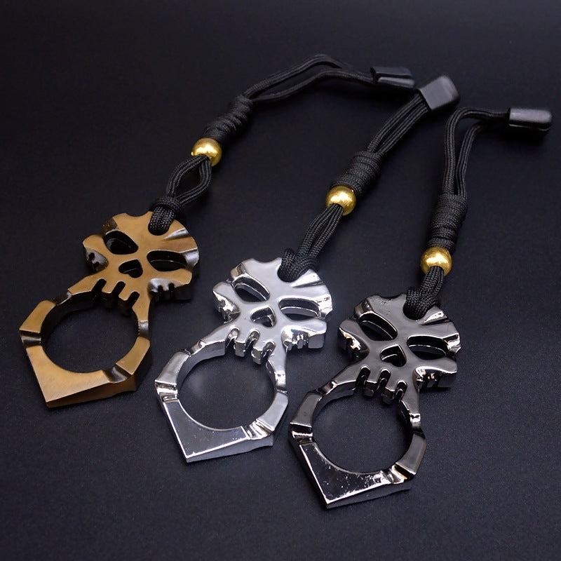 Ghost-brass Knuckle Duster One Finger Knuckles Key Buckle