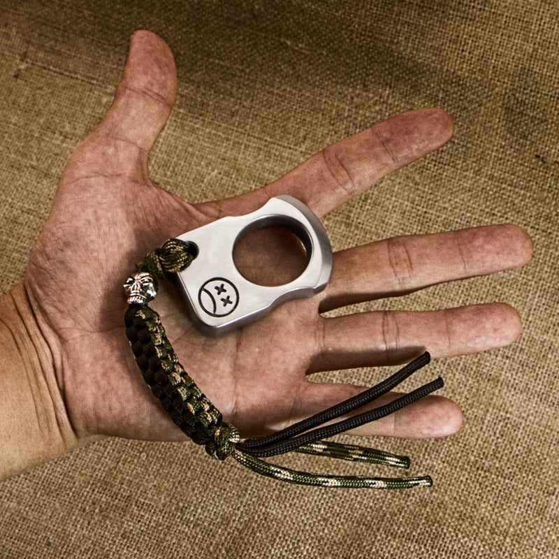 Crying Face-Steel One Finger Knuckles Outdoor Portable EDC