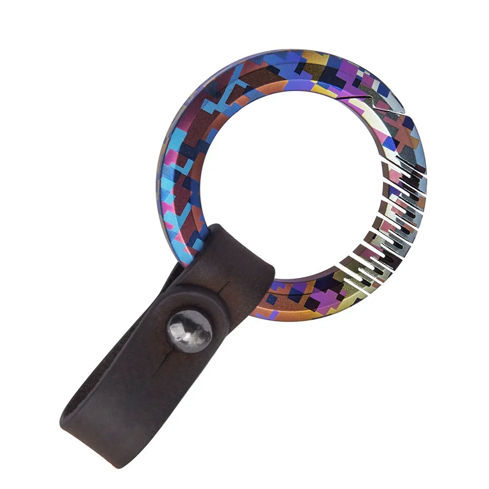 Color Mosaic Fashion Titanium Keychain