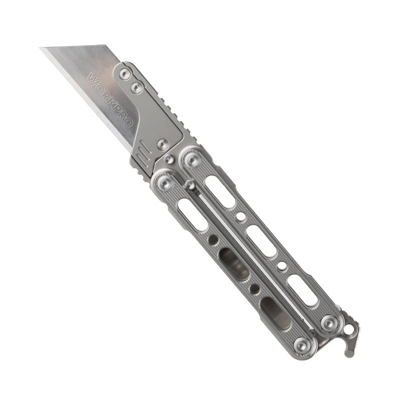 Titanium Folding Knife or Butterfly Comb Practice Tool